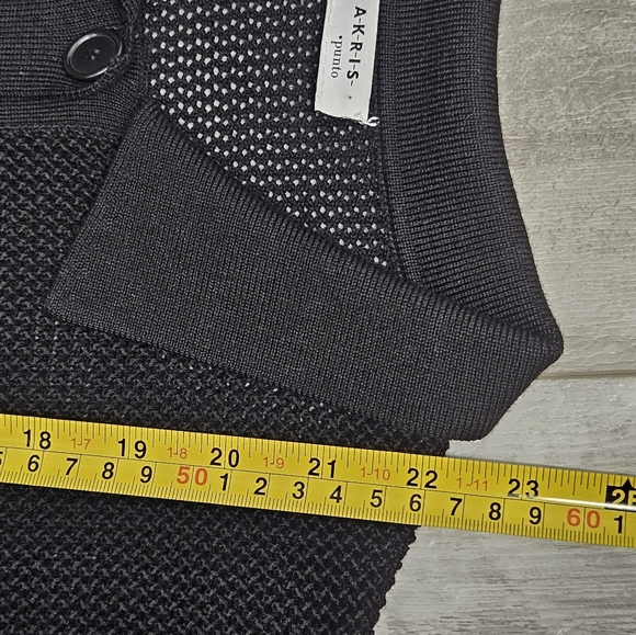 Akris Punto Open Knit Mesh Button-Down Polo Cardigan Top Short Sleeve Old Money - Picture 7 of 13